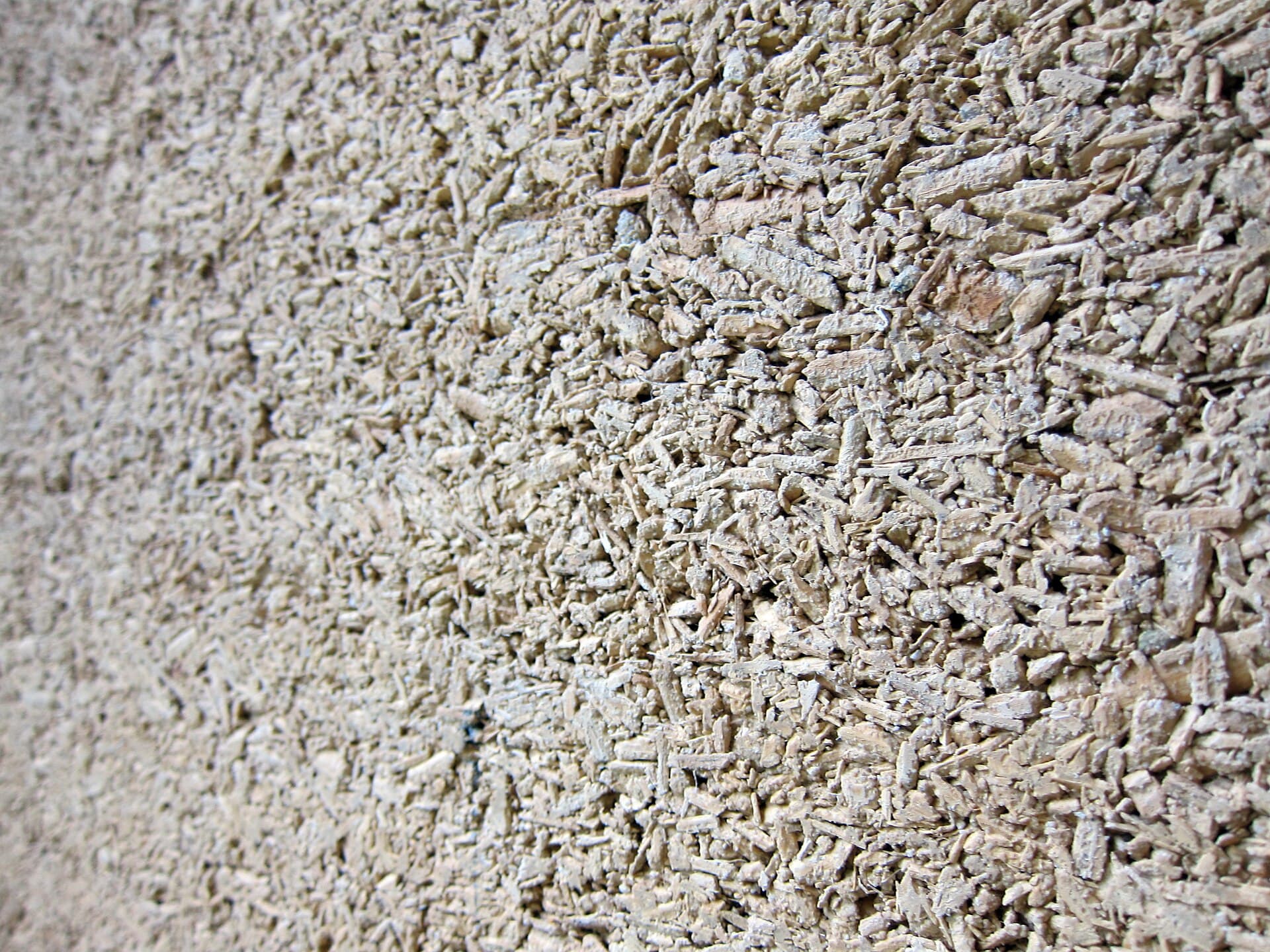 A wall built from hemp-lime (hempcrete) material